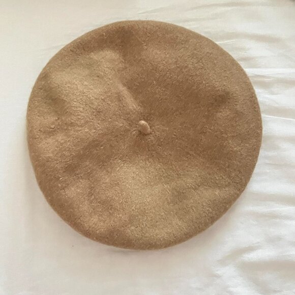 Tan Brown Beret Hat - Picture 3 of 4
